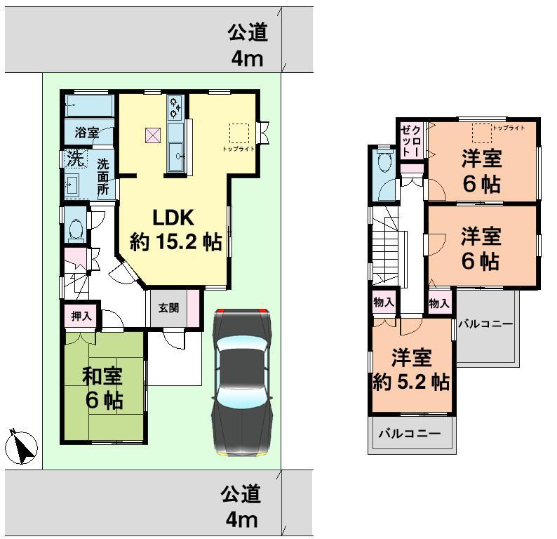 Floor plan. 17.8 million yen, 4LDK, Land area 100 sq m , Building area 93.57 sq m shaping land Heisei Built 10 years May 2008  ・ Change to all-electric (Cute ・ IH stove)   ・ outer wall ・ Roof Coatings