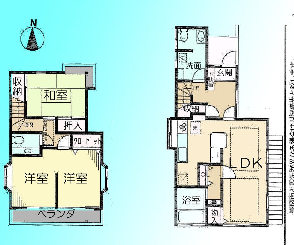 Floor plan. 26,800,000 yen, 3LDK, Land area 100 sq m , Building area 92.53 sq m