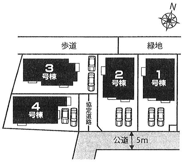 Compartment figure. 23.8 million yen, 4LDK, Land area 136.55 sq m , Building area 96.05 sq m front road sidewalk also been developed, Safe for small children