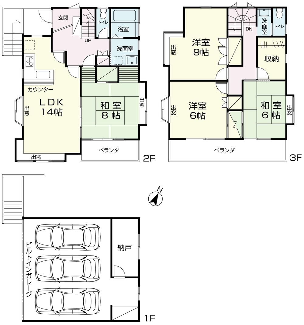 Floor plan. 24,800,000 yen, 4LDK, Land area 115.75 sq m , Building area 163.95 sq m