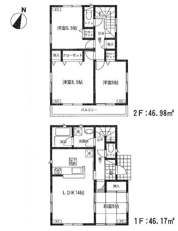 Floor plan. (4 Building), Price 29,800,000 yen, 4LDK, Land area 100.01 sq m , Building area 93.15 sq m