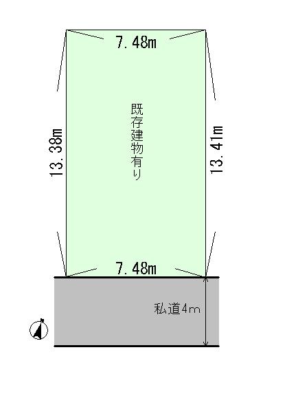 Compartment figure. Land price 10.8 million yen, Land area 100.11 sq m