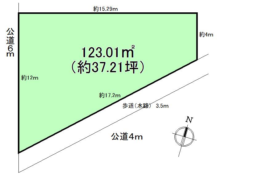 Compartment figure. Land price 14.9 million yen, Land area 123.01 sq m