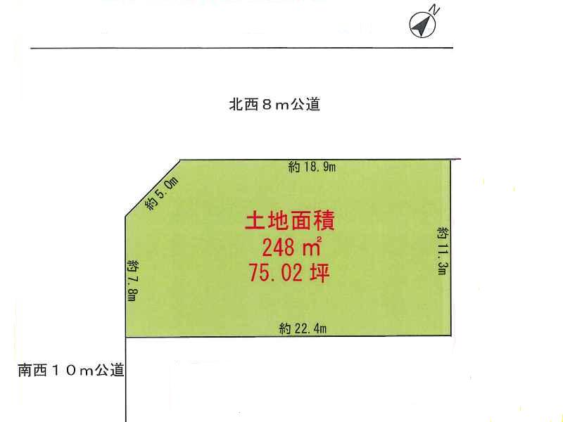 Compartment figure. Land price 31.5 million yen, Land area 248 sq m