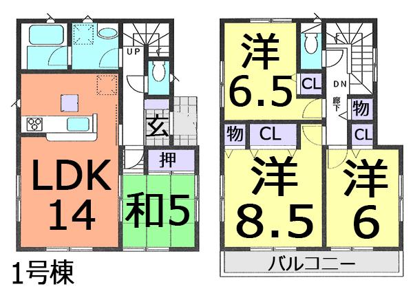 Floor plan. 24,800,000 yen, 4LDK, Land area 110.63 sq m , Building area 93.96 sq m