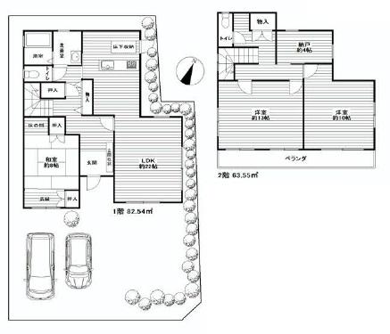 Floor plan. 37,900,000 yen, 3LDK+S, Land area 214.01 sq m , Building area 145.09 sq m large 3LDK