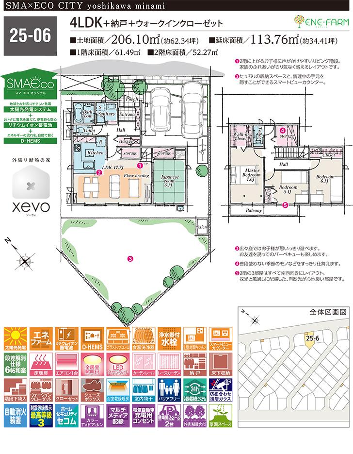 Floor plan.  [25-6 No. land]  [Plan view]  So we have drawn on the basis of the drawings, Plan and the outer structure ・ Planting, etc., It may actually differ slightly from.  Air conditioning ・ Furniture other than the curtain ・ Consumer electronics ・ car ・ bicycle ・ Fixtures, etc. are not included in the price. 