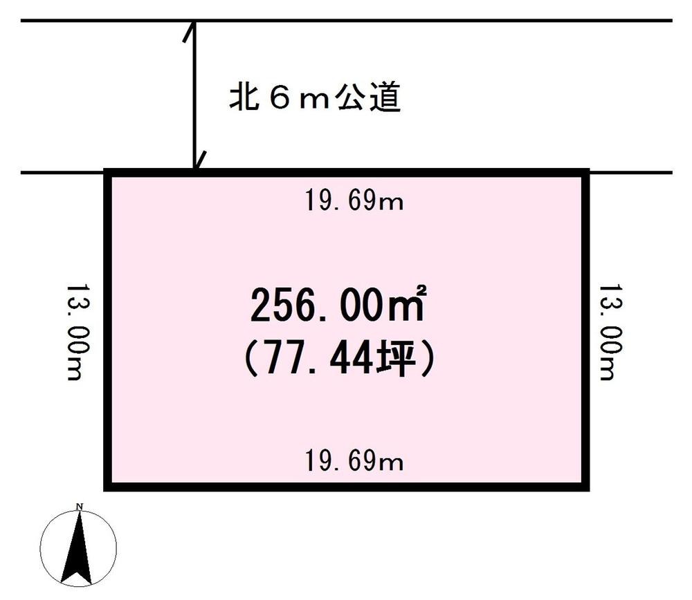 Compartment figure. Land price 24,800,000 yen, Land area 256 sq m