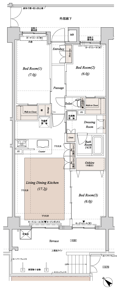 Floor: 3LDK + 2WIC, occupied area: 80.93 sq m