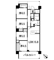 Floor: 4LDK + WIC, the occupied area: 85.61 sq m
