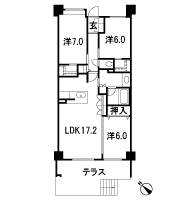 Floor: 3LDK + 2WIC, occupied area: 80.93 sq m