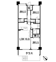 Floor: 3LDK + 2WIC, the area occupied: 77.7 sq m