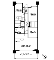 Floor: 3LDK + WTC, the occupied area: 72.81 sq m