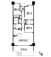 Floor: 3LDK + WTC, the occupied area: 79.83 sq m