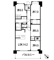 Floor: 4LDK + WIC, the occupied area: 83.67 sq m