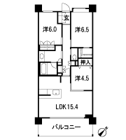 Floor: 3LDK + WIC, the occupied area: 75.89 sq m