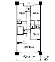 Floor: 3LDK + WIC, the occupied area: 73.55 sq m