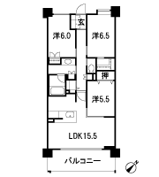 Floor: 3LDK + WIC, the occupied area: 77.05 sq m