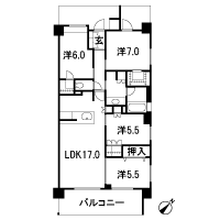 Floor: 4LDK + 2WIC, occupied area: 91.01 sq m