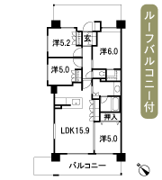 Floor: 4LDK + WIC, the occupied area: 81.89 sq m