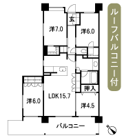Floor: 4LDK + 2WIC, occupied area: 87.98 sq m