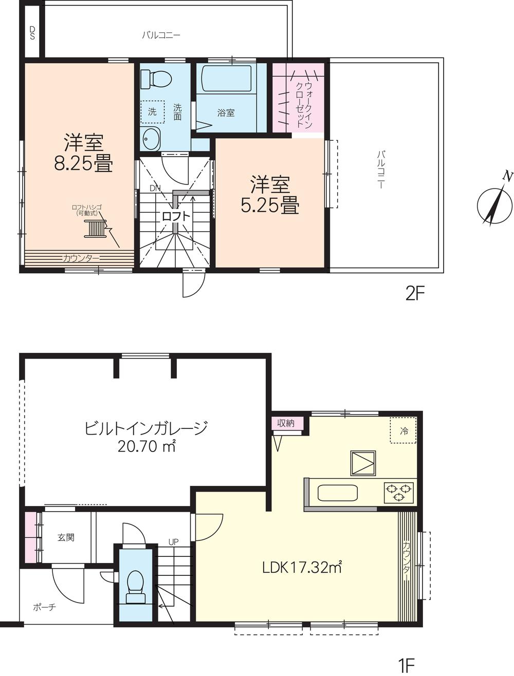 Floor plan. 28.8 million yen, 2LDK, Land area 162.42 sq m , Building area 89.22 sq m
