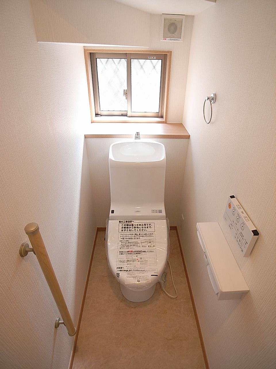 Toilet. Both the first and second floors is a bidet type