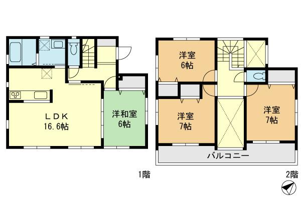 Floor plan. 28.8 million yen, 4LDK, Land area 102.38 sq m , Building area 105.78 sq m