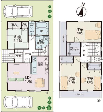 Floor plan. 33,900,000 yen, 4LDK, Land area 120.04 sq m , Building area 113 sq m