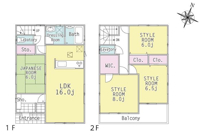 Floor plan. (1 Building), Price 35,800,000 yen, 4LDK, Land area 150 sq m , Building area 105.16 sq m