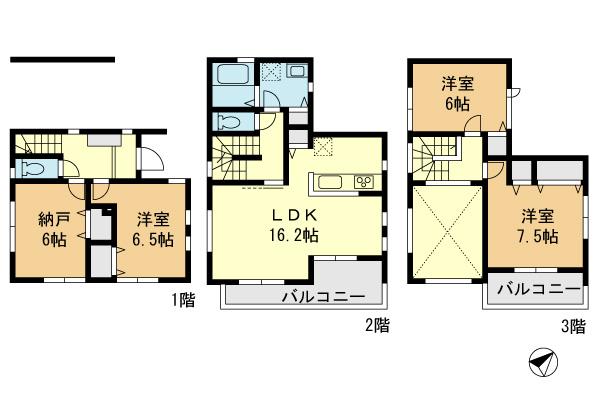 Floor plan. 25,800,000 yen, 3LDK+S, Land area 90 sq m , Building area 114.26 sq m