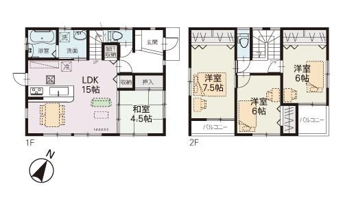 Floor plan. Until K's Denki Yoshikawa shop 781m