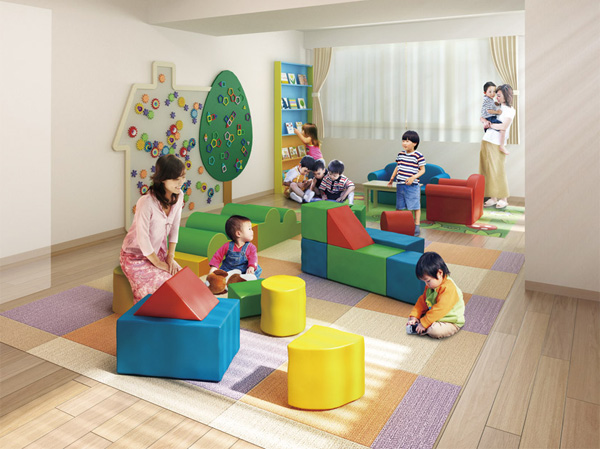 Shared facilities.  [Kids Room] Also the day of rain, As a place where small children can play without hesitation, Established the "Children's Room" on the first floor apartment. & Quot; play & quot; through, We offer a plaything of "Bonerundo" to support the healthy growth of children. Since it is also considered safety, You can play with confidence. (Rendering)