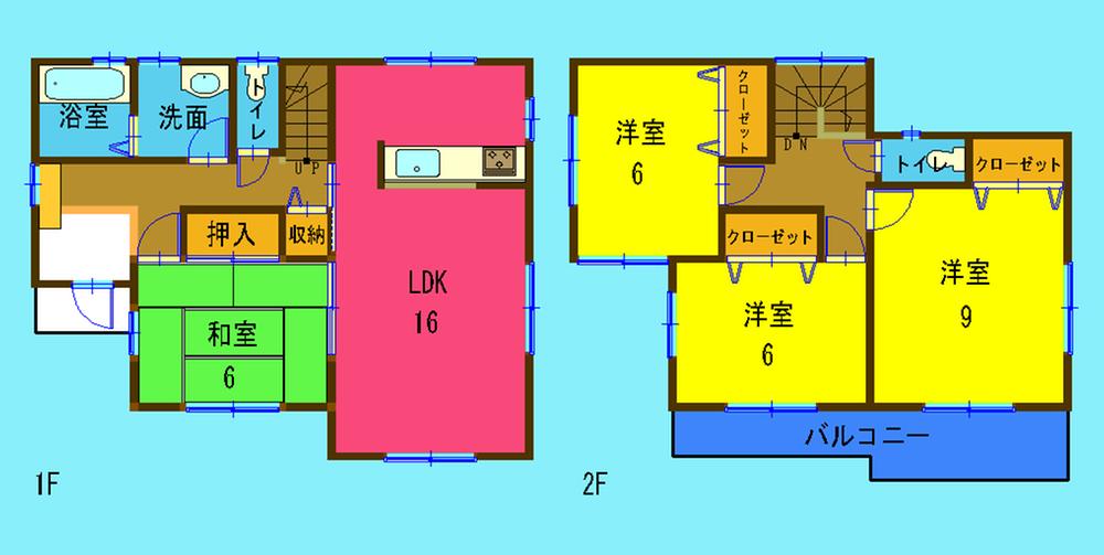 Floor plan. Open House held! January 4 (Saturday) 5 (Sunday) held! Please, We look forward to your visit! There are spacious 16 quires more and Japanese-style room 6 quires & master bedroom 7.5 quires more living! Car spaces 3 units can be parking! 