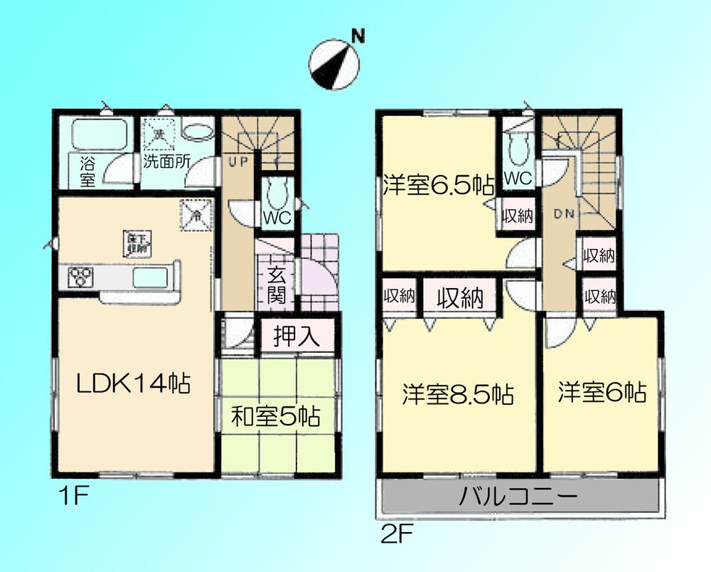 Floor plan. 24,800,000 yen, 4LDK, Land area 110.63 sq m , Building area 93.96 sq m