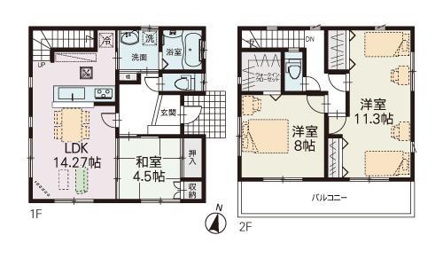 Floor plan. 35,800,000 yen, 4LDK, Land area 167.17 sq m , Building area 97.71 sq m
