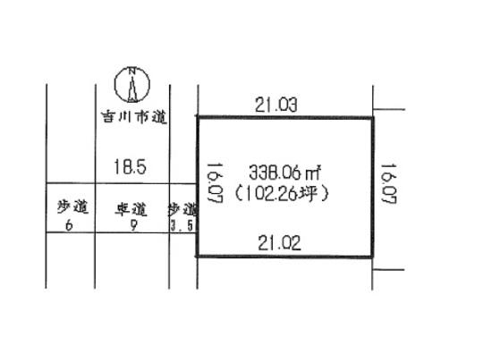 Compartment figure. Land price 42,800,000 yen, Land area 338.06 sq m compartment view