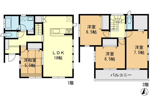 Floor plan. 29,800,000 yen, 4LDK, Land area 102.9 sq m , Building area 101.85 sq m