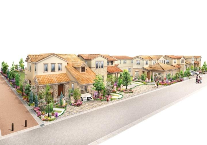 Rendering (appearance). Urban area of more than 200 square meters land area of the room