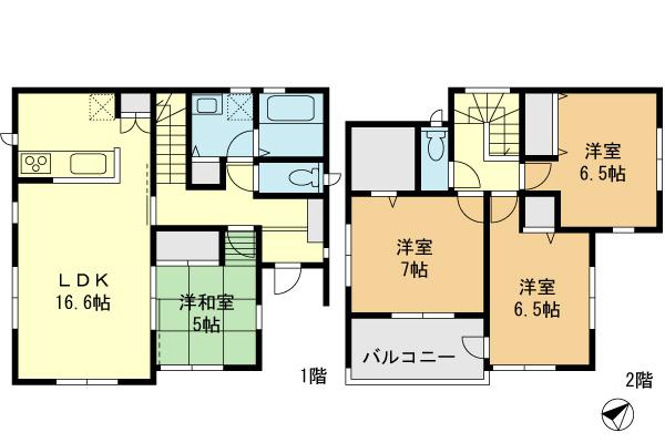 Floor plan. 29,800,000 yen, 4LDK, Land area 132 sq m , Building area 101.85 sq m