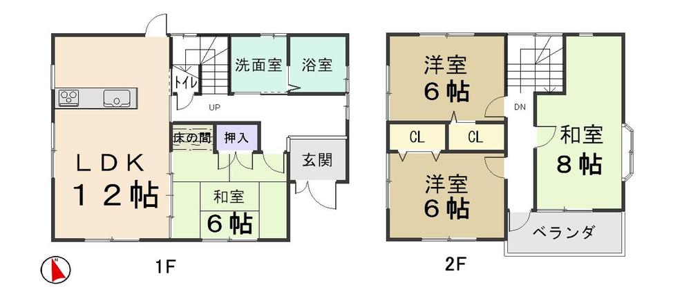 Floor plan. 11.8 million yen, 4LDK, Land area 150.01 sq m , Land of building area 97.71 sq m spacious 150 sq m! 