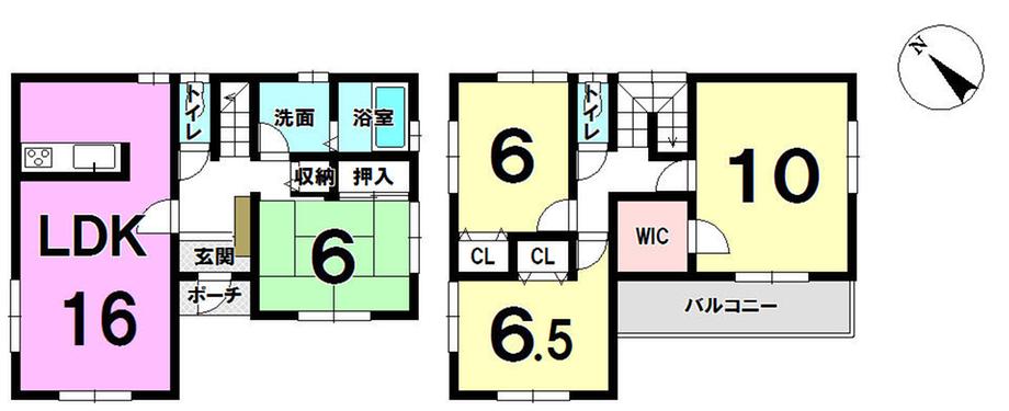 Floor plan. 18,800,000 yen, 4LDK, Land area 190.35 sq m , Building area 105.99 sq m