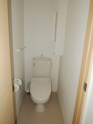 Toilet. Bidet ・ Heating toilet seat function with toilet. It is with a convenient shelf