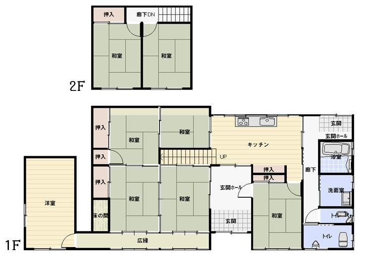 Floor plan. 15.8 million yen, 8DK, Land area 991.69 sq m , Building area 172.71 sq m