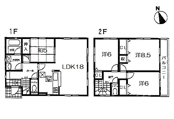Floor plan. 26,800,000 yen, 4LDK, Land area 150 sq m , Building area 99.63 sq m