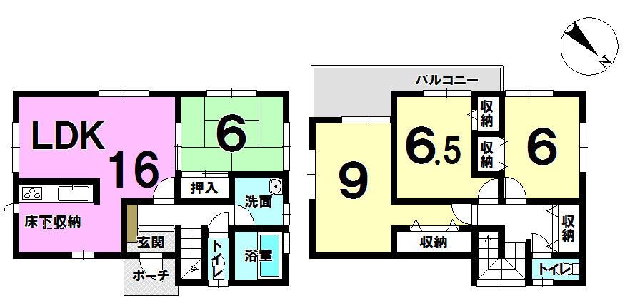 Floor plan. 19,800,000 yen, 4LDK, Land area 155.72 sq m , Building area 103.5 sq m