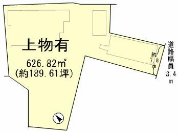 Compartment figure. Land price 9.8 million yen, Land area 626.82 sq m