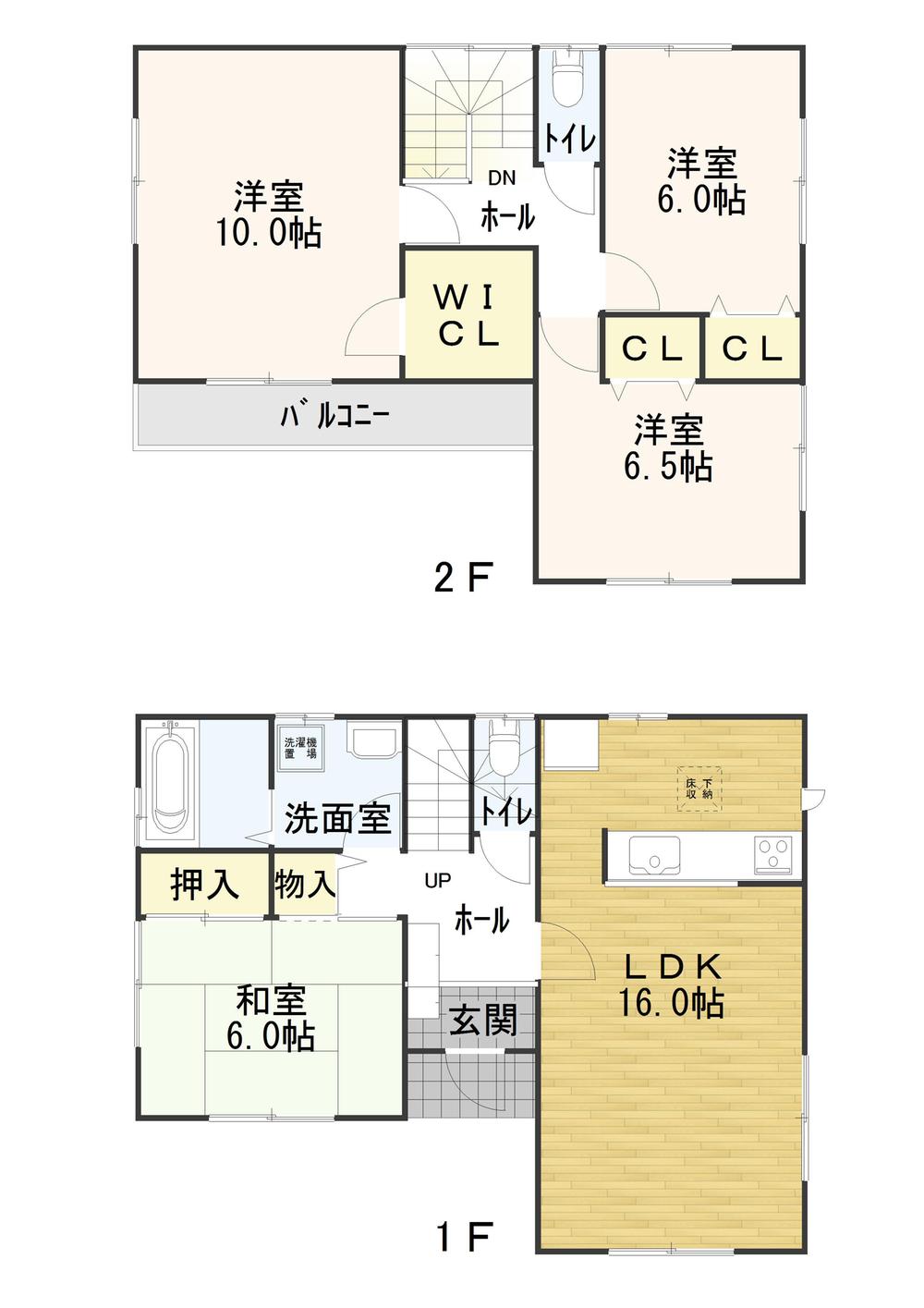 Floor plan. (4 Building), Price 16.8 million yen, 4LDK, Land area 231.31 sq m , Building area 105.99 sq m