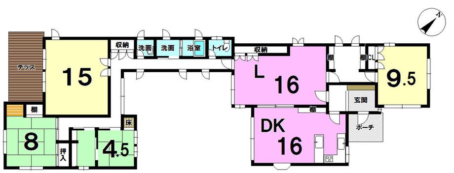 Floor plan. 43,800,000 yen, 3LDK+S, Land area 804.87 sq m , Building area 194.03 sq m