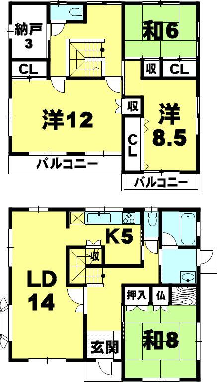 Floor plan. 18.2 million yen, 4LDK+S, Land area 204.71 sq m , Building area 143.22 sq m